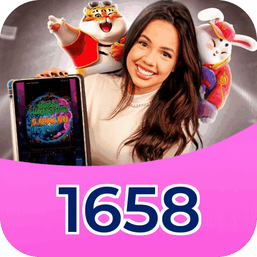 Interface do aplicativo 1658 mostrando jogos disponíveis no iOS e Android